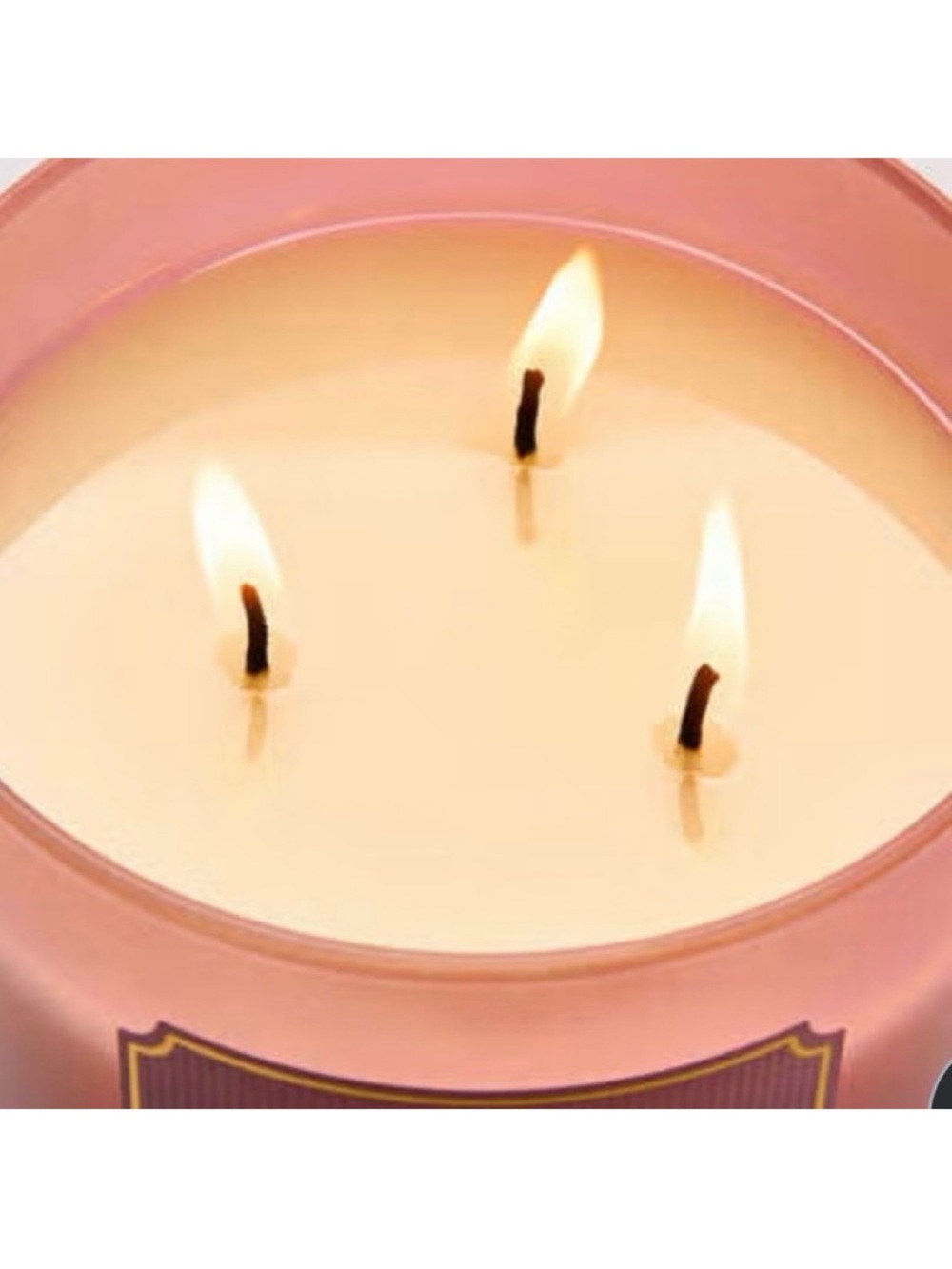 🆕- White Barn- 3- Wick Champagne Toast Blush Candle Jar with Gold Lid - Picture 5 of 7